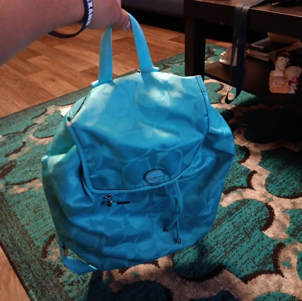 Coach Blue Backpack - Picture 5 of 8